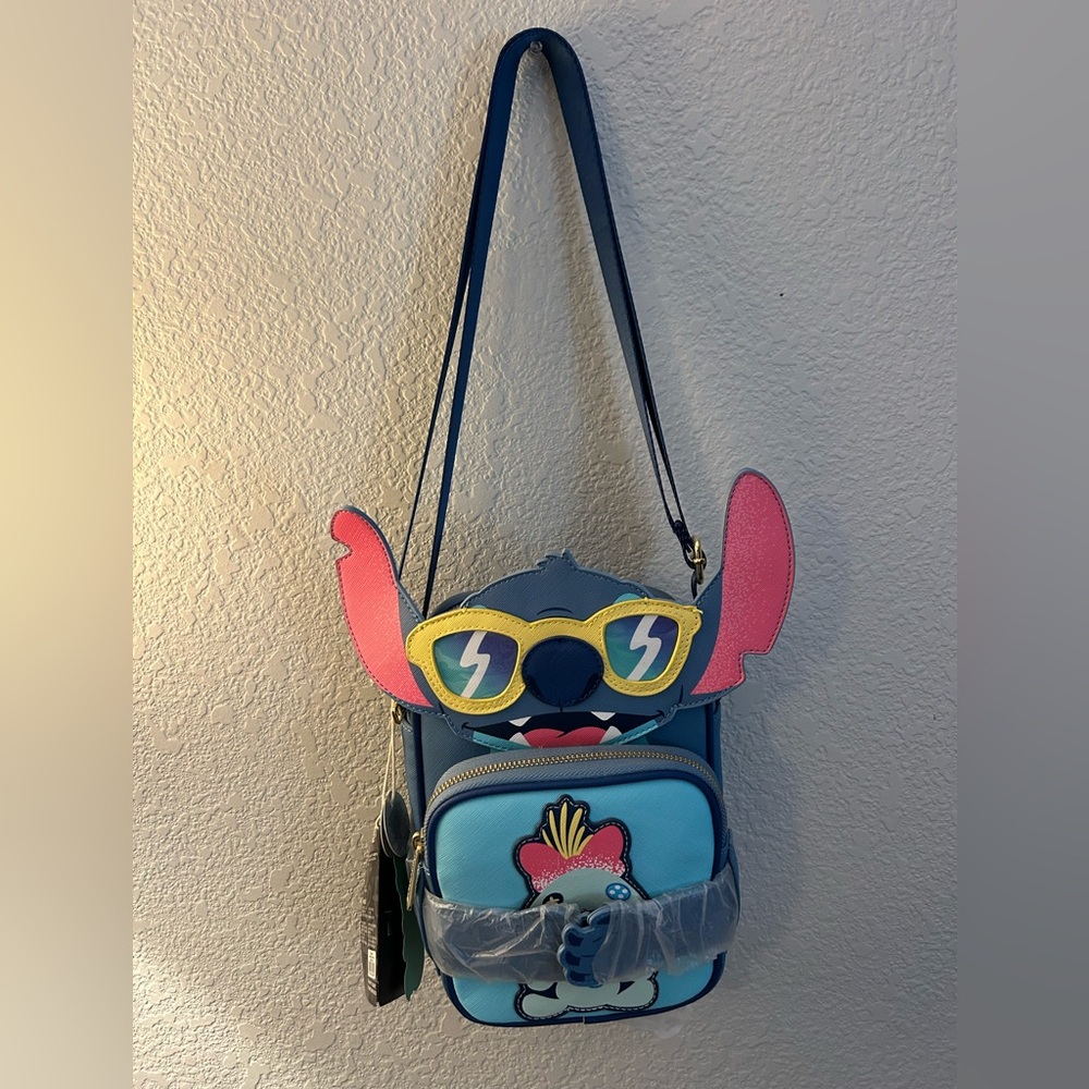 Stitch Crossbody Bag with Sunglasses